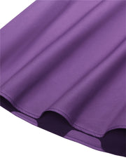 Purple 1950s Vintage Dress Cap Sleeve