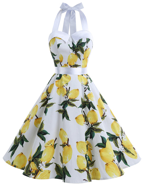 Lemon Retro 50's 60's Vintage Dress – Dressystar Lemon Retro 50's 60's Vintage Dress – Dressystar