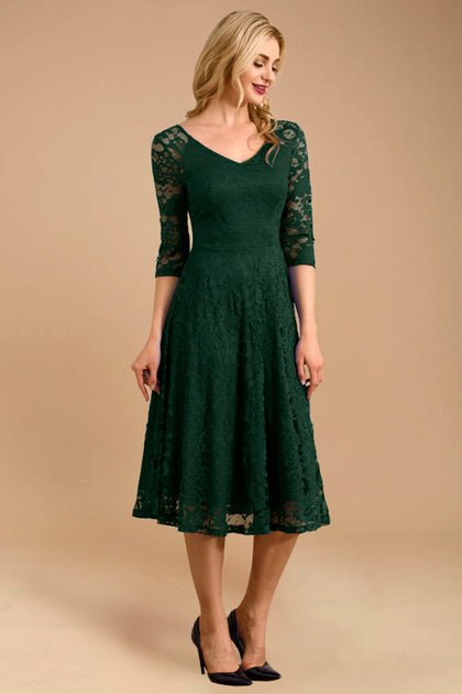 Green Lace Midi Dress | Formal Lace Dress | Green Lace Dress | Dressystar Green Lace Midi Dress | Formal Lace Dress | Green Lace Dress | Dressystar