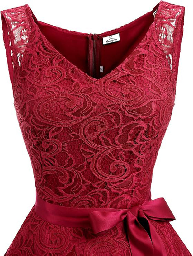 Dressystar Women's Lace Cocktail Dress Swing Bridesmaid  Formal Party Dress