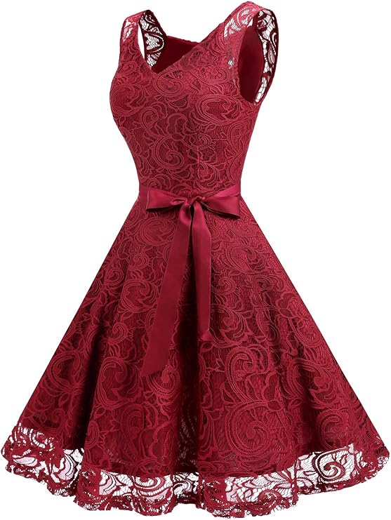 Dressystar Women's Lace Cocktail Dress Swing Bridesmaid  Formal Party Dress