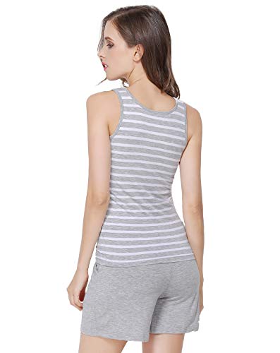 Dressystar Grey Women Loungewear Sleepwear Set for Summer