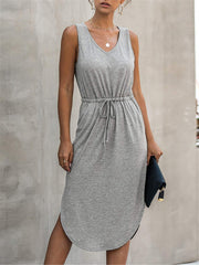 Watch the Sunset Grey Midi Dress