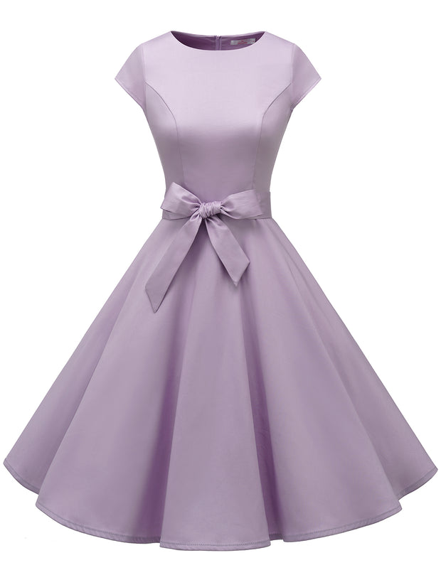 Dressystar Vintage 1950s Retro Cocktail Party Dress Lavender Dressystar Vintage 1950s Retro Cocktail Party Dress Lavender