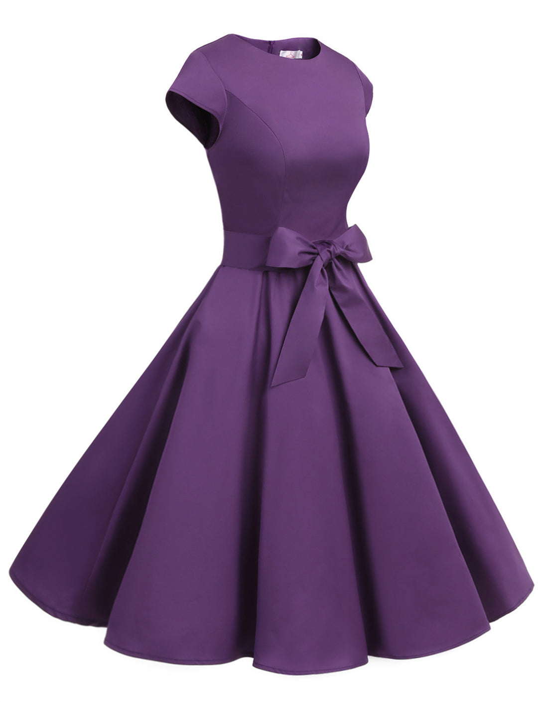 purple retro dress Atomic Print Shown in our Fairies print Fashion Vintage 70s Cocktail Party