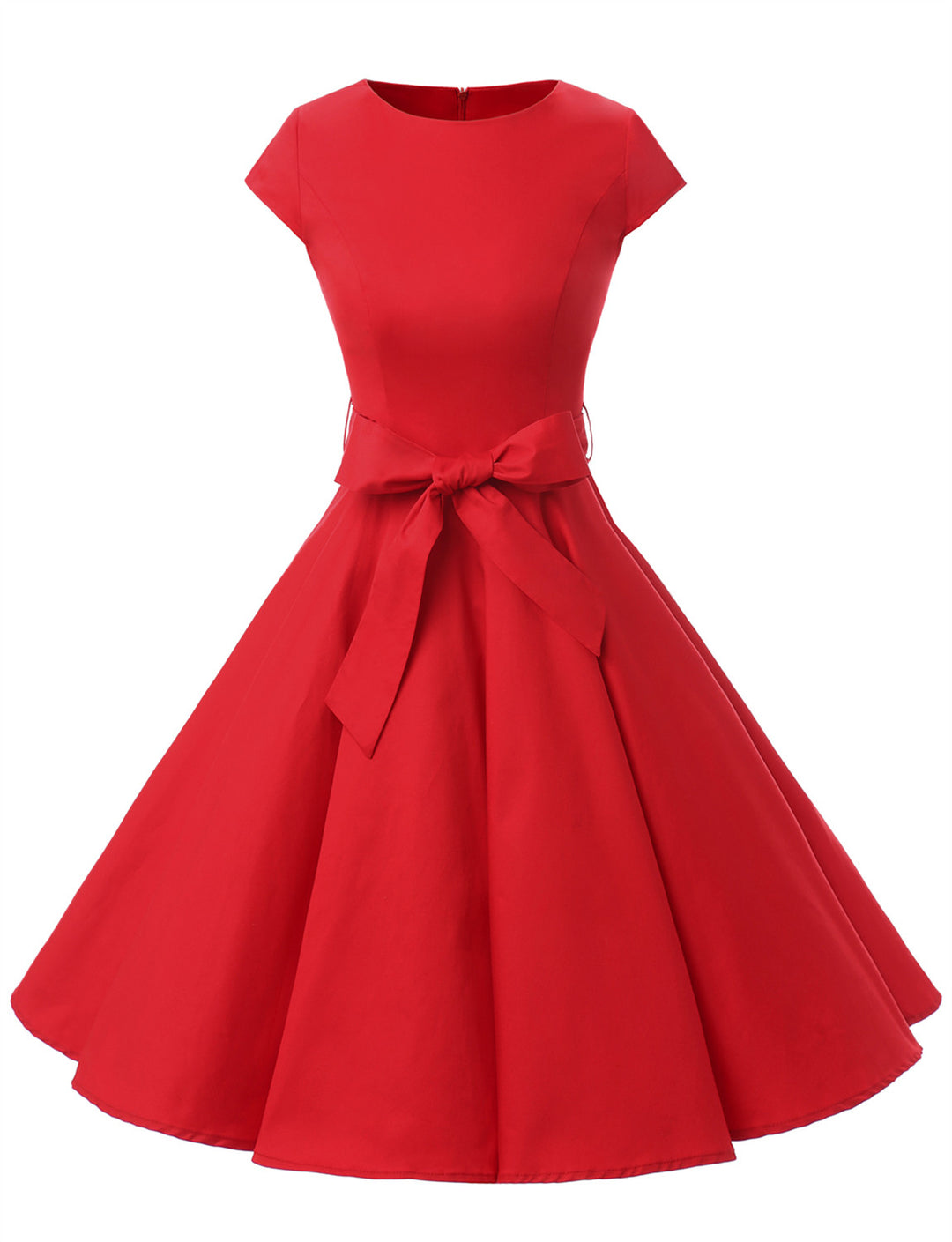 Red 1950s Vintage Dress Cap Sleeve – Dressystar