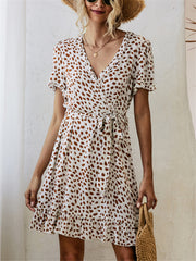 Pretty Print Wrap Dress