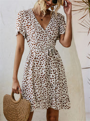 Pretty Print Wrap Dress