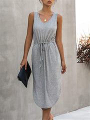 Watch the Sunset Grey Midi Dress