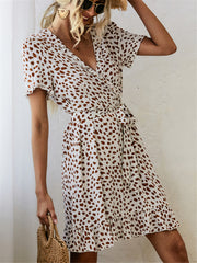 Pretty Print Wrap Dress