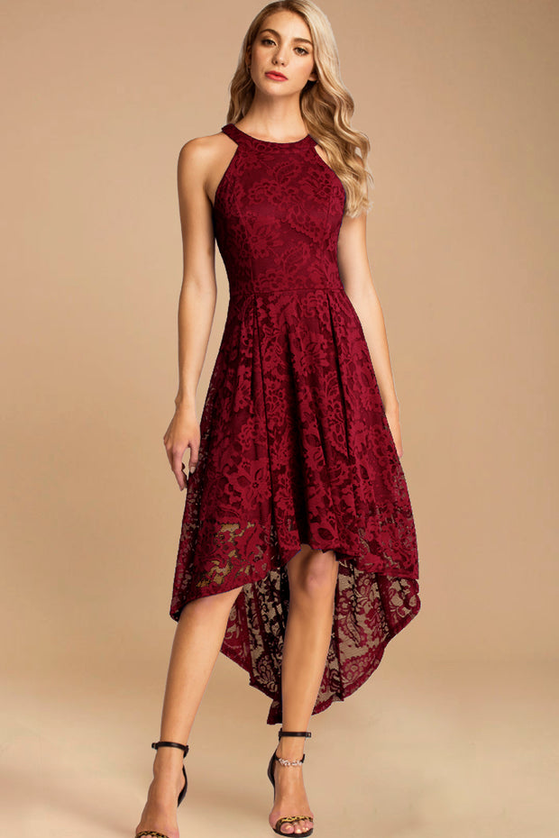 cocktail high low dress Strapless Asymmetrical High-Low with Full Skirt 42345 stopping gown with adjustable spaghetti straps Hi-Lo Off Shoulder Black Lace
