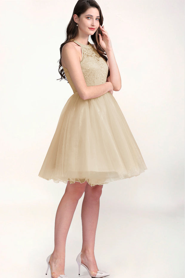 short halter formal dresses Cute Short Prom Gown for Juniors
