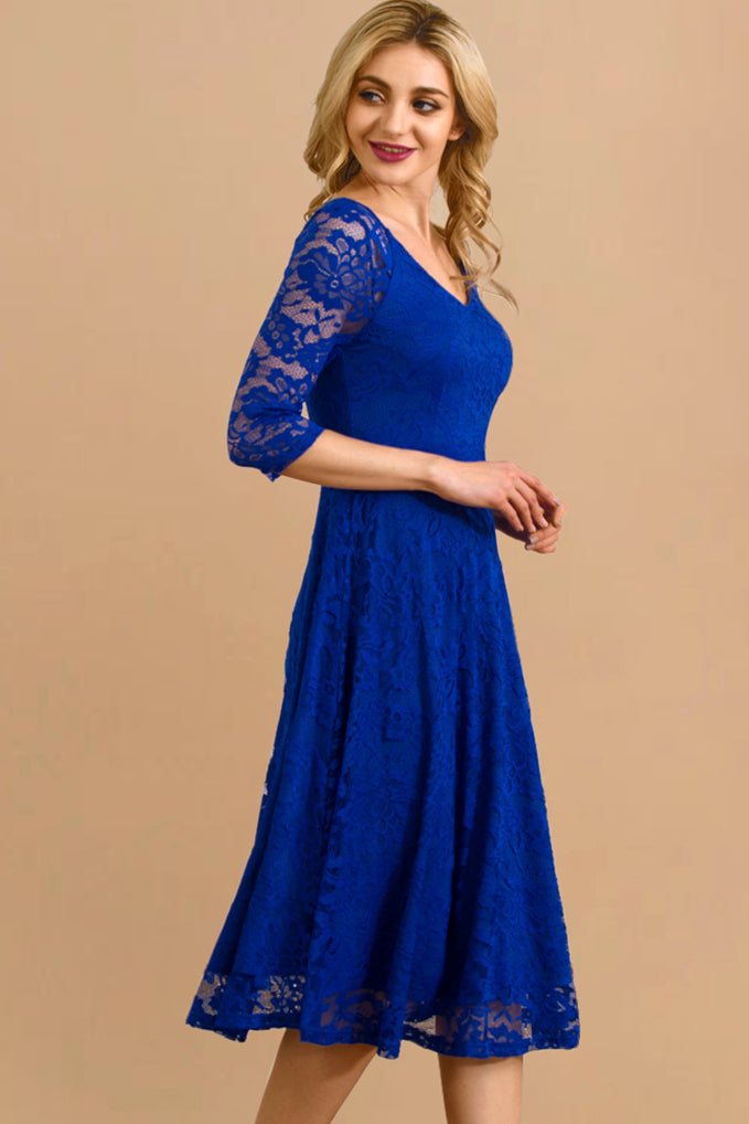 Royalblue Lace Midi Dress | Formal Lace Dress | Royalblue Lace Dress Dressystar Royalblue Lace Midi Dress | Formal Lace Dress | Royalblue Lace Dress Dressystar