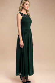 Dressystar women sleeveless maxi formal dress 0046 darkgreen side