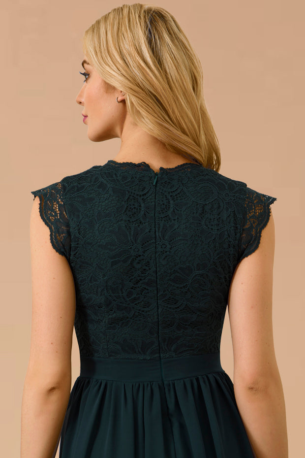 Dressystar Elegant V Neck Bridesmaid Dress Wedding Party Gown Dark Green Dressystar Elegant V Neck Bridesmaid Dress Wedding Party Gown Dark Green