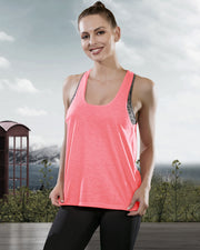 Workout Tank Tops with Built in Bra in Coral